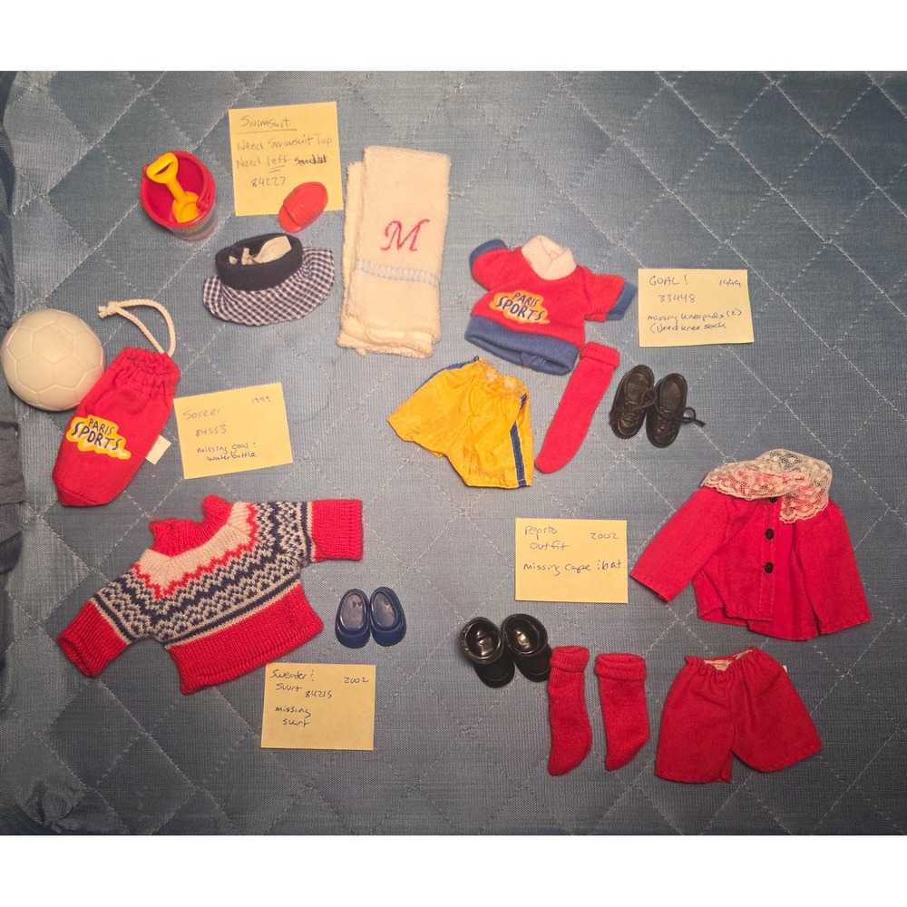 Vintage Madeline and Friends 8 inch Doll Clothing 21 Piece Misc Lot 1999-2002